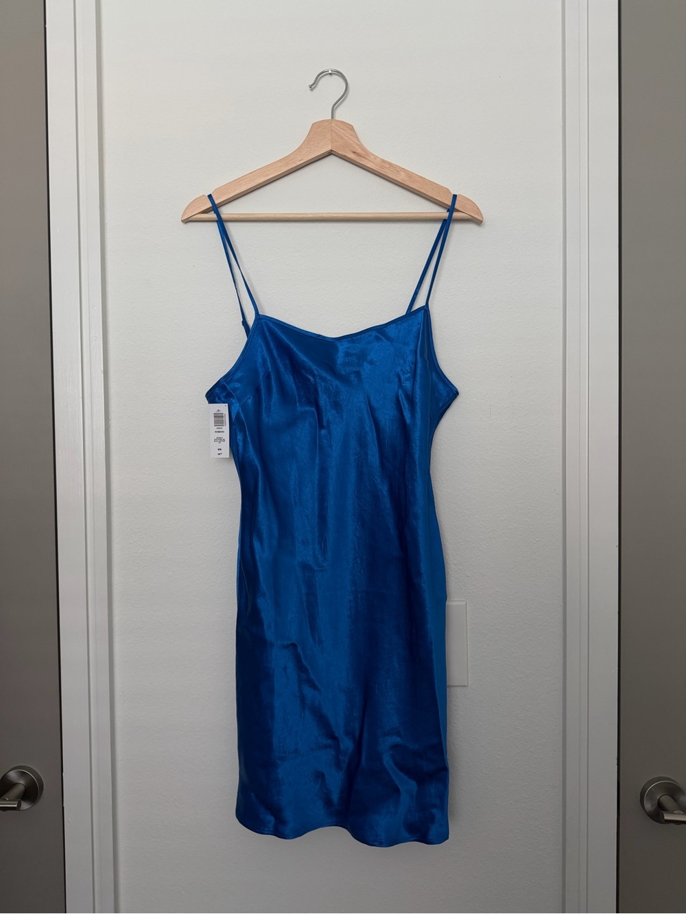 ARITZIA • romero bright sapphire satin mini slip dress
